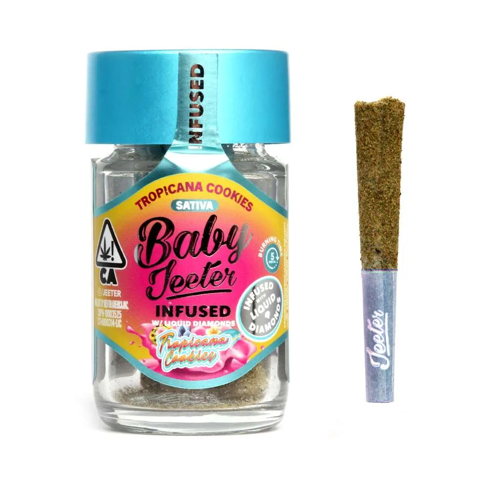 baby jeeter infused mini pre rolls tropicano cookies baby jeeter infused mini pre rolls tropicano cookies