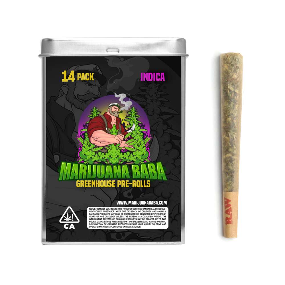 marijuana baba indica green house 14 prerolls marijuana baba indica green house 14 prerolls